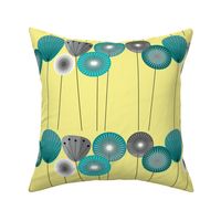 Mid-Century Modern Flowers yellow