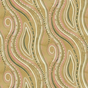 Gold Lines and Swirl Gemstone Texture / Tiny Scale