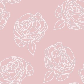 Minimalist roses in pink