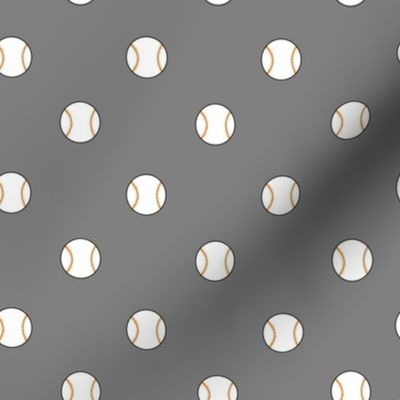 baseball polkadots dark gray