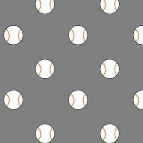 baseball polkadots dark gray