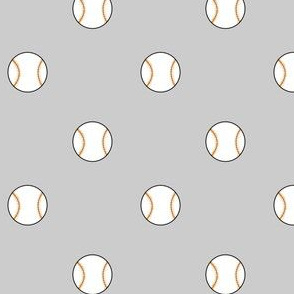 baseball polkadots light gray