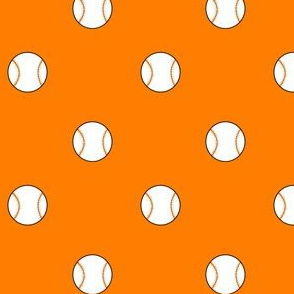 baseball polkadots orange