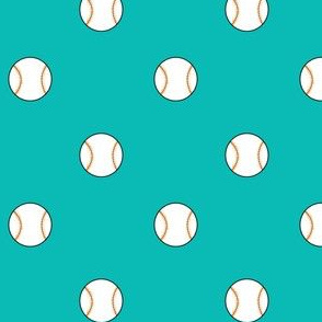 baseball polkadots blue