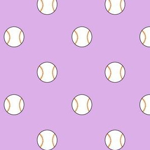 baseball polka dots purple 