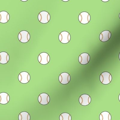 baseball polkadots green