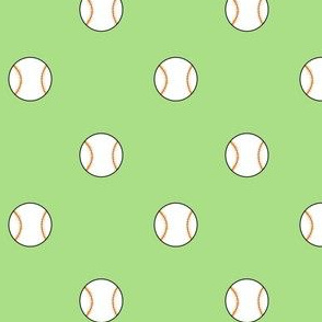 baseball polkadots green