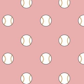 baseball polkadots pink