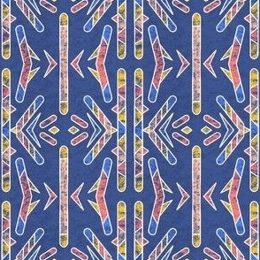 Tribal Abstract in Blue
