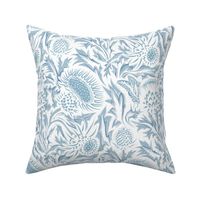 Regal Thistle- Dancing Weeds- Sky Blue White- Regular Scale