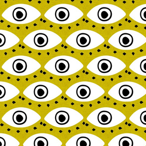 Evil eye charm dark-goldenrod