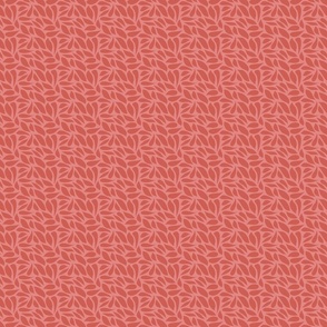 Red simple leaves on a pink background