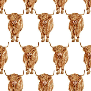 Highland Cow Fabric by The Yard for Adult Kids Women Men,Highland Cattle  Micro Waterproof Outdoor Fabric, Western Decor Reupholstery Fabric Decor, 3