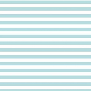 Sea Spray Bengal Stripe Pattern Horizontal in White