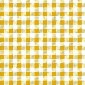 Hand-Drawn Gingham - Golden Yellow -small