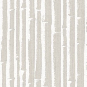 BoHo Bamboo Grasscloth Wallpaper - Agreeable Gray/White 