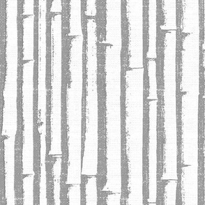 BoHo Bamboo Grasscloth Wallpaper -  White/Gray  
