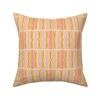Lofty Idea - Mid Century Modern Geometric - Blush Pink Yellow Regular Scale