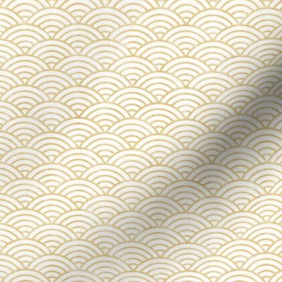 Golden Rainbows- Yellow Lines White Background Mini