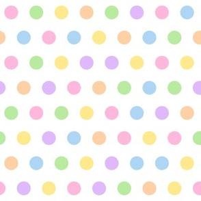 Pastel Rainbow Polka Dots