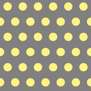 Yellow Polka Dot on Gray