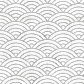 Silver Rainbows- Gray Waves on White Background Small