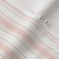 Grosgrain Stripe: Copper Pink & White 3/4" Stripe