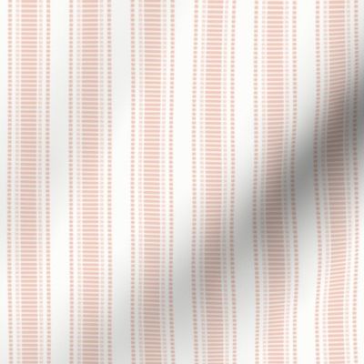 Grosgrain Stripe: Copper Pink & White 3/4" Stripe