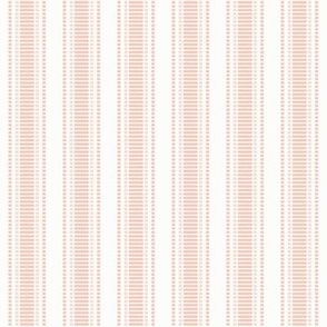 Grosgrain Stripe: Copper Pink & White 3/4" Stripe