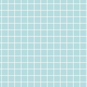 Grid Pattern - Sea Spray and White