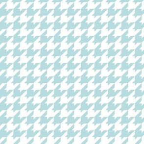 Houndstooth Pattern - Sea Spray and White