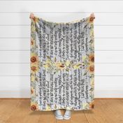 1 Corinthians Sunflower Blanket on Shiplap 1 yard - 54 x 36 inches