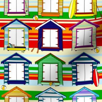 BEACH HUTS ON STRIPS