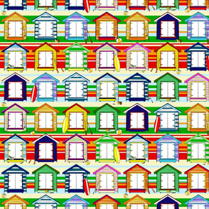 BEACH HUTS ON STRIPS