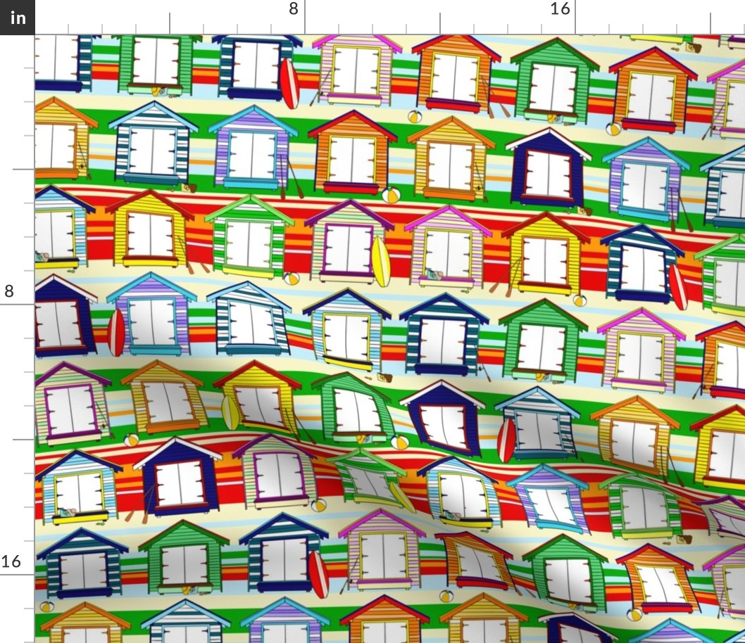 BEACH HUTS ON STRIPS