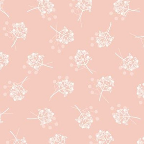 Berry Blossom Toss: Copper Pink & White Floral Toss