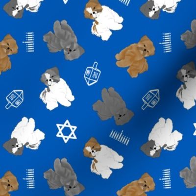 Tiny puppy cut Shih Tzus - Hanukkah