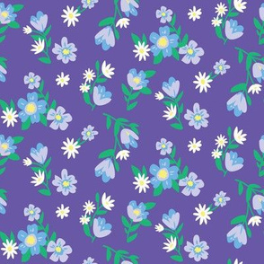 Purple Floral Toss