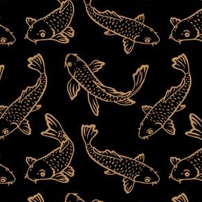 Koi Fish - Small - Black Gold