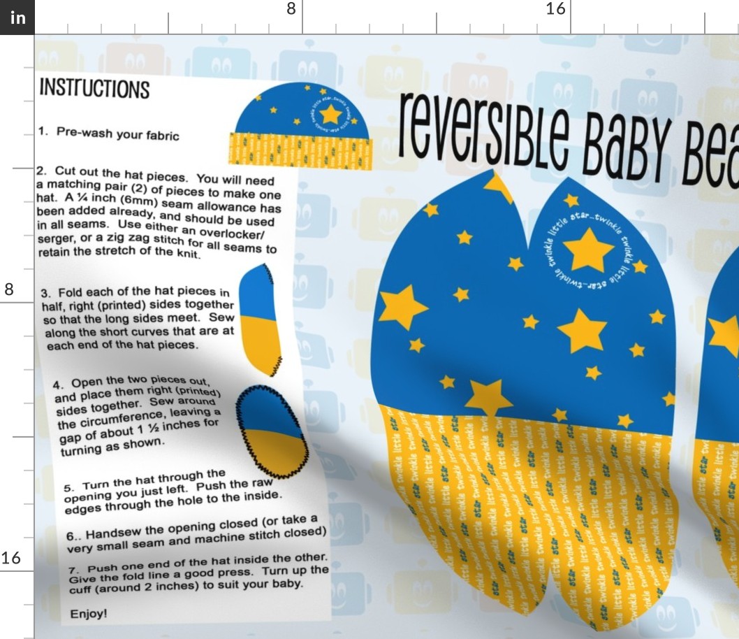 Reversible Beanies - Baby Boy