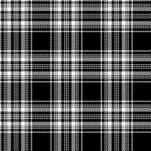 black and white 2 color plaid