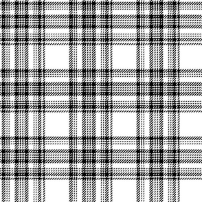 white and black 2 color plaid