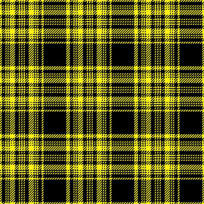 yellow and black 2 color plaid