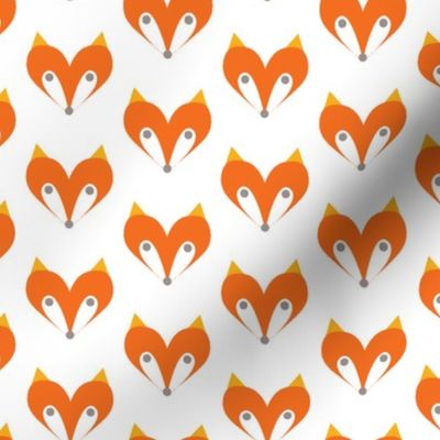 Orange Teal Heart Fox 
