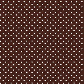Brown Hearts Fabric, Wallpaper and Home Decor | Spoonflower