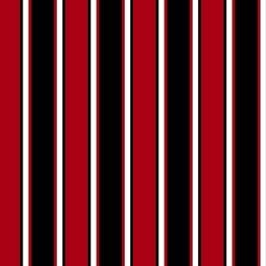 Dark Red, Black, and White Vertical Thin and Thick Stripes (1.5 inch repeat)