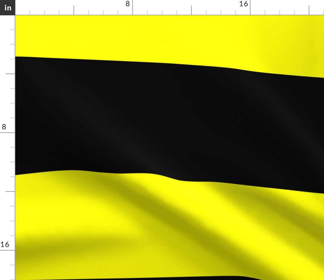 Eight Inch Yellow and Black Horizontal Stripes