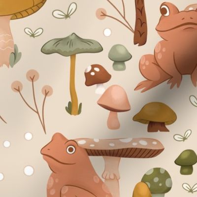 Sand Toad & Mushrooms | SUPERSIZED (WALLPAPER)