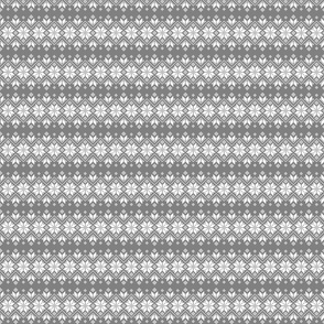 Wellspring - Star Alatyr - Ethno Ukrainian Traditional Pattern - Slavic Symbol - 2 Smaller Scale White on Gray Pastel
