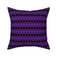 Wellspring - Star Alatyr - Ethno Ukrainian Traditional Pattern - Slavic Symbol - 2 Smaller - Purple White on Black